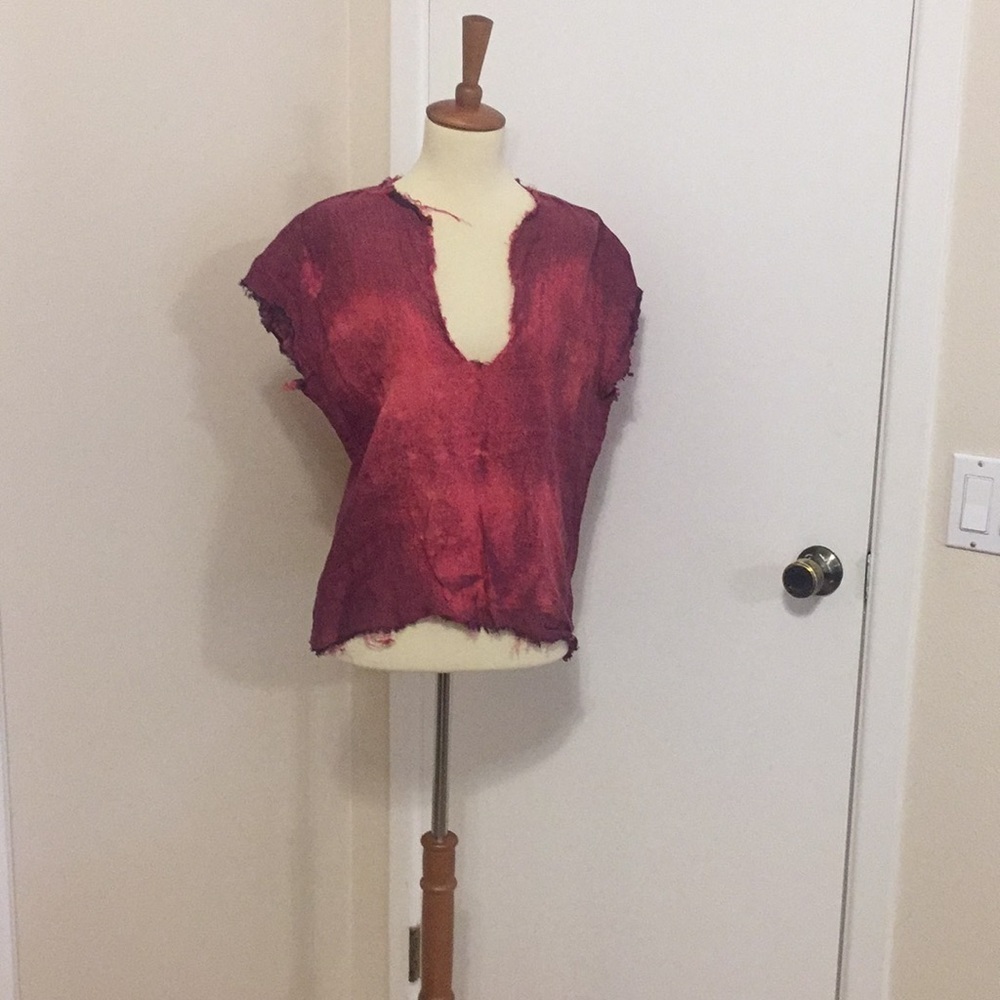 S NWOT LOVE TANJANE Linen Top EE51 2936